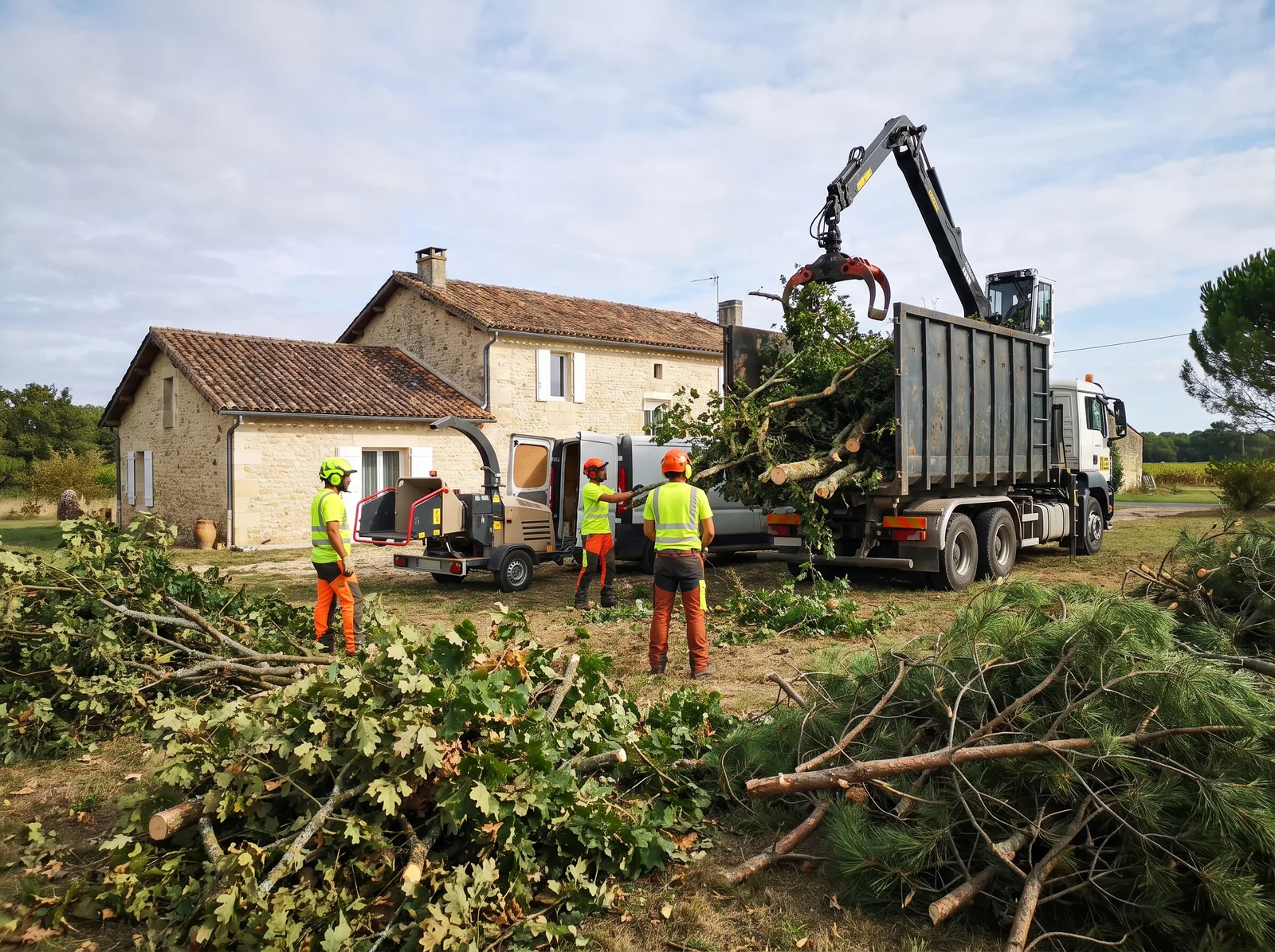 Évacuation et broyage des déchets verts · ETS MICHEL